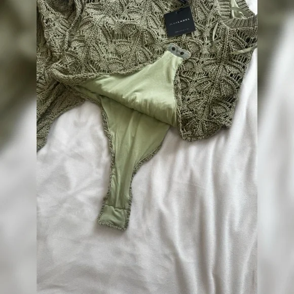 Jluxlabel Moss Eternity Knit Tank Bodysuit and Skirt Set - Picture 5 of 7